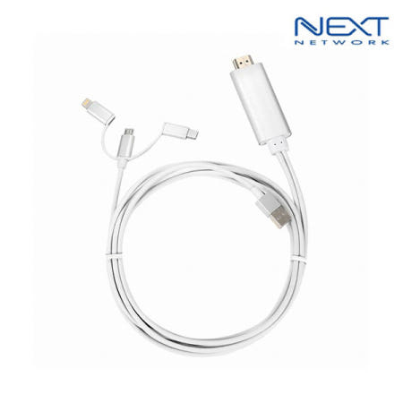 이지넷유비쿼터스 3in1 HDMI 미러링 케이블 (NEXT-840A) (2m)