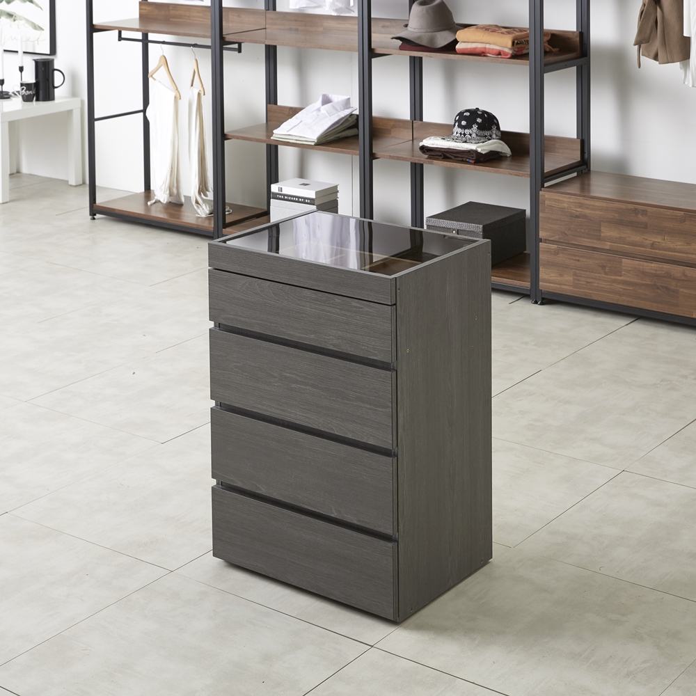 단테 악세사리장 아일랜드 시계 유리 서랍장 1200