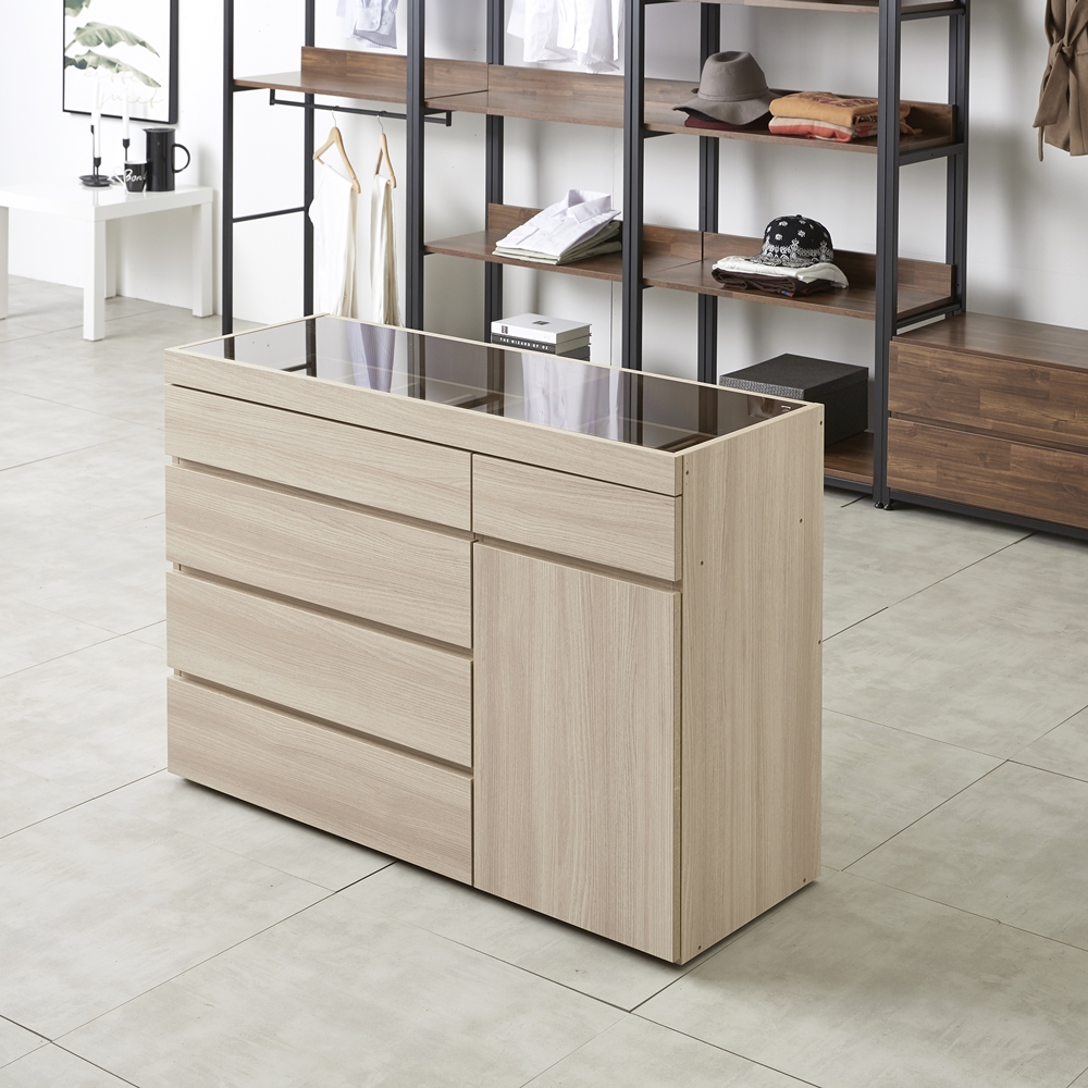 단테 악세사리장 아일랜드 시계 유리 서랍장 1200