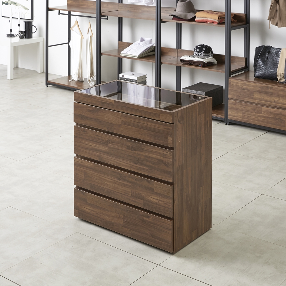 단테 악세사리장 아일랜드 시계 유리 서랍장 1200