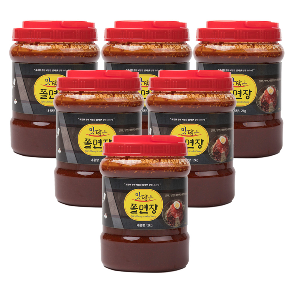 맛담은 쫄면장 2kg 6개 세트/쫄면양념장 - 상품 이미지