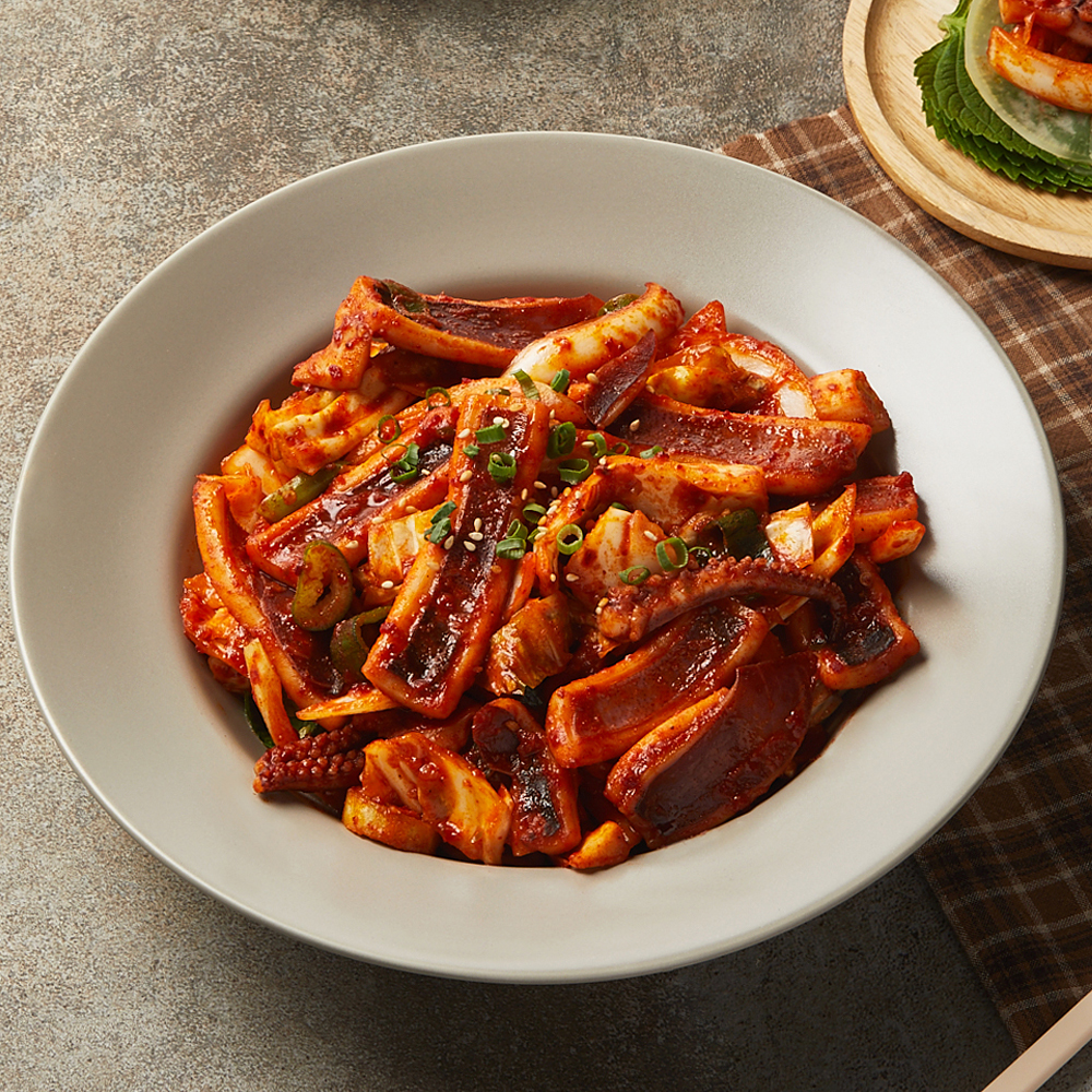 쿡솜씨 매콤 오징어볶음 밀키트 오징어 불고기 덮밥 캠핑요리