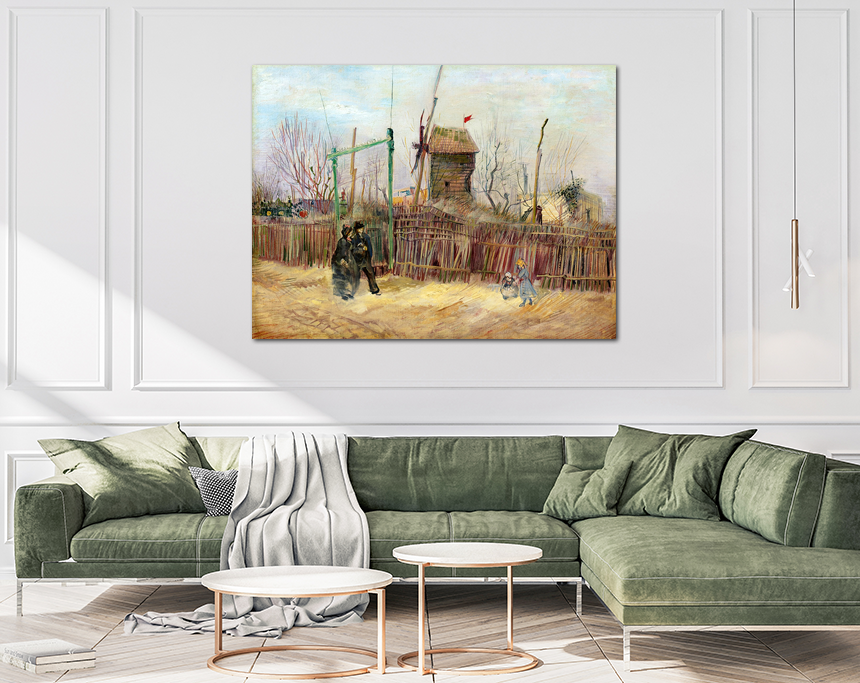 빈센트 반 고흐 그림 몽마르트거리 풍경 명화 액자 중형 - 상세 이미지 3