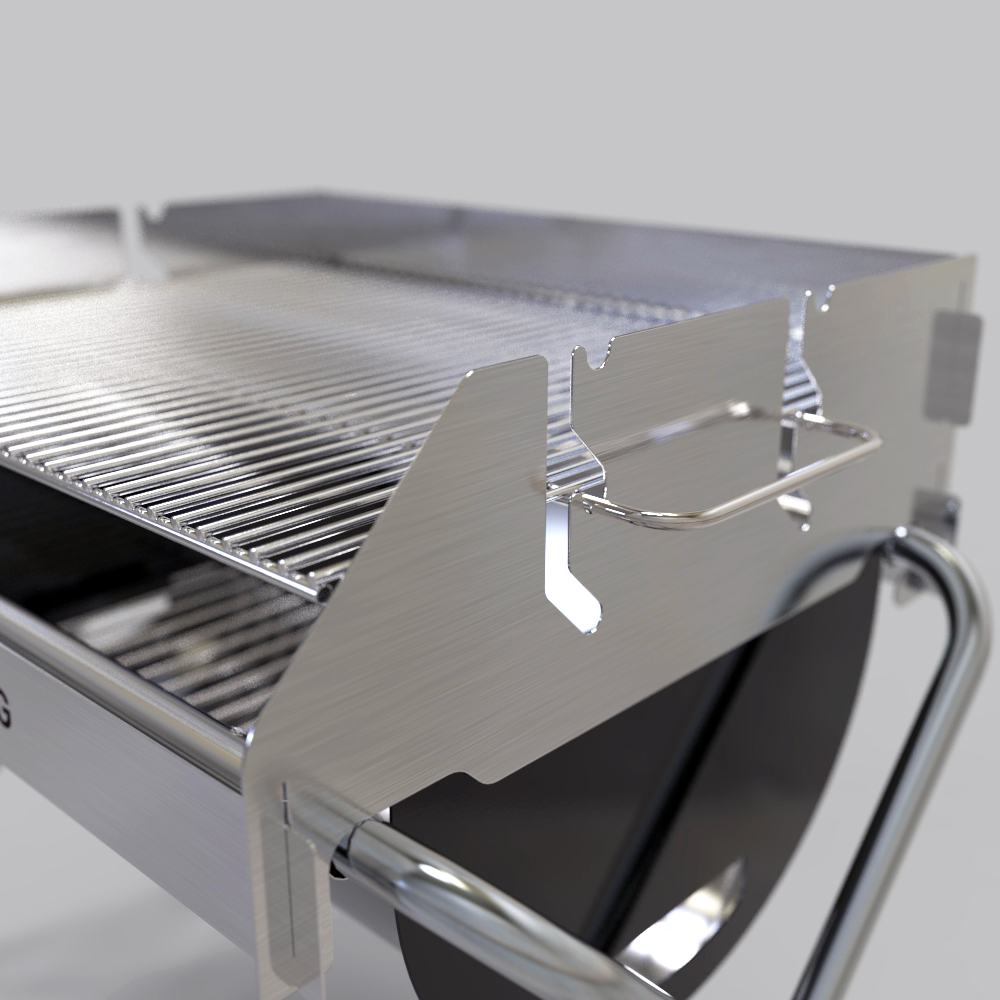 밥캠핑 밥그릴 높이조절 접이식 바베큐그릴 장작 숯불 화로대