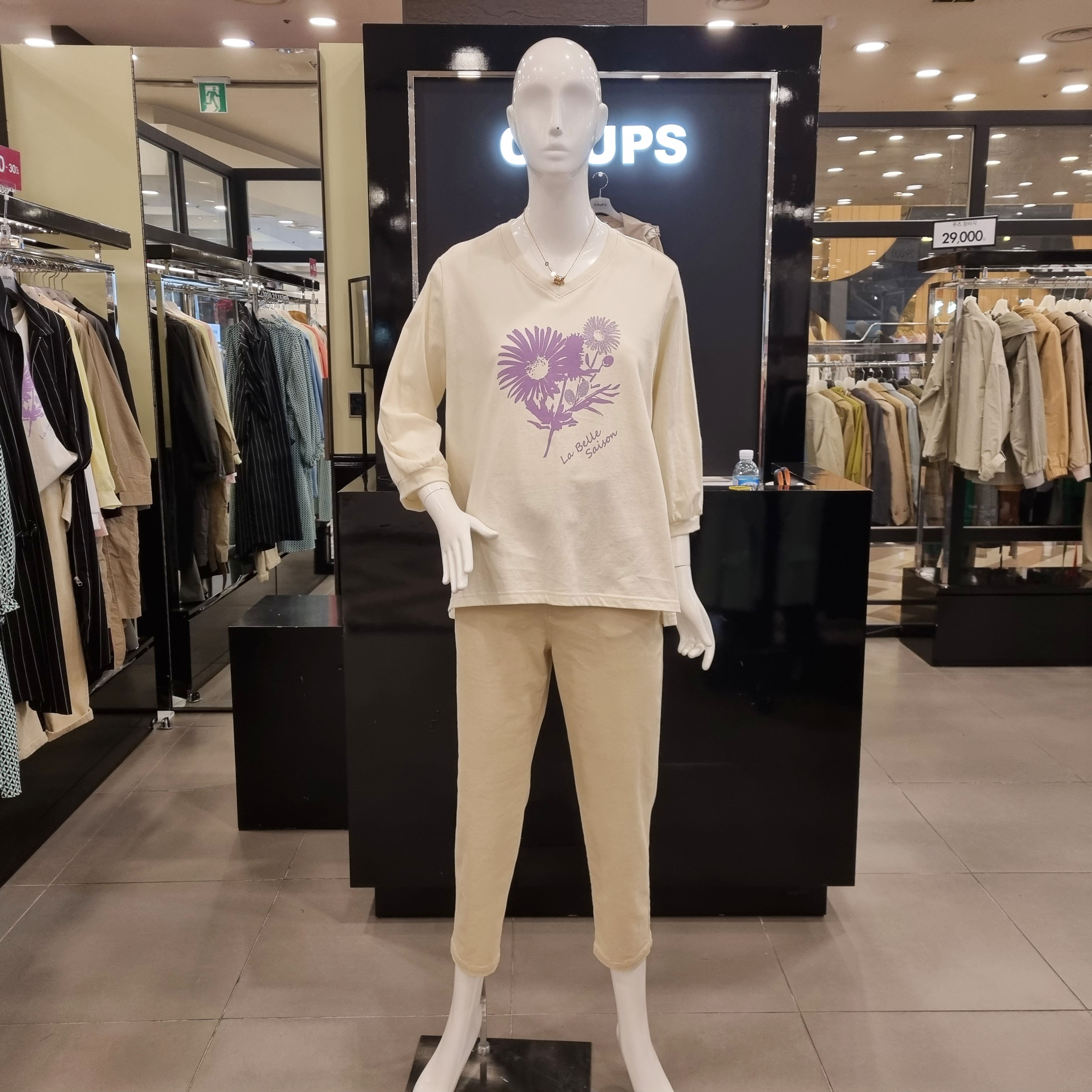 [엔씨엑스코]꾸즈 여성 7부소매 나염 티셔츠 CM383T1 이미지