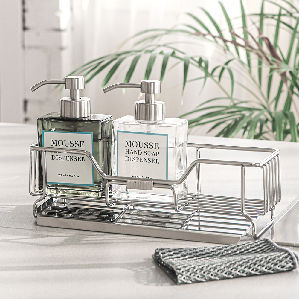 로긴 올스텐 주방 물빠짐 수세미거치대 수세미걸이 세제랙 키친랙 이미지 3