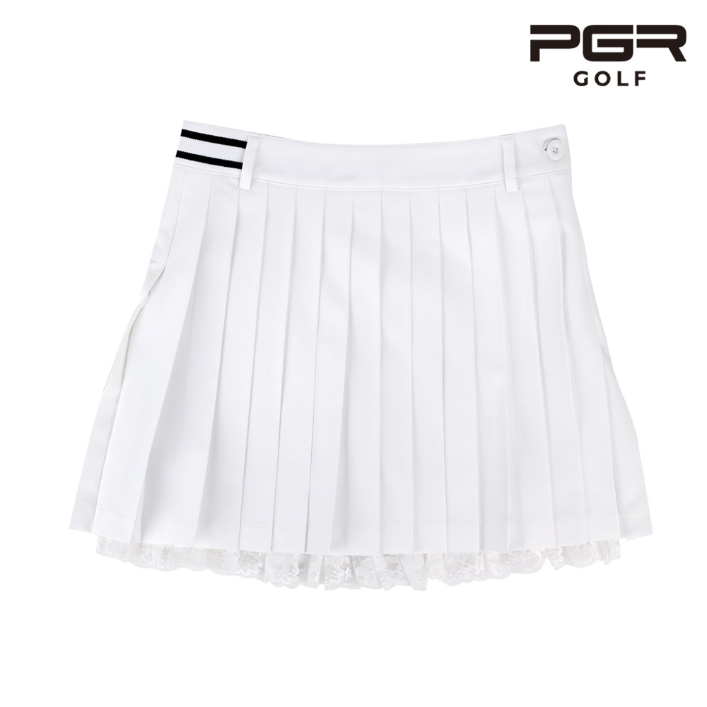 PGR골프 여성 골프치마 골프웨어 플리츠 화이트 스커트 58