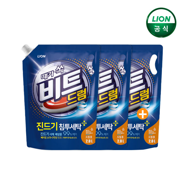 비트 액체세제 드럼용 2L 리필 x 3개 / 세탁세제 제품 이미지