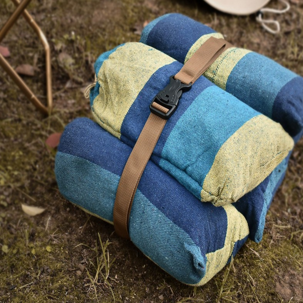 스타트오프 캠핑 웨빙 버클 압축 벨트 침낭 이불 고정 수납 끈 벨크로 스트랩 2개1set