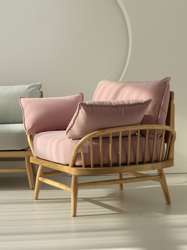 01 폴란드수입원단 1인용원목소파(국내제작)