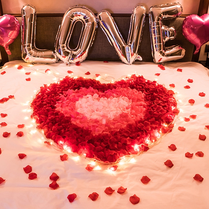 플라워샤워 장미 잎 꽃잎 100개입 [결혼식 웨딩 프로포즈 이벤트용품 소품 꽃가루 조화] - 상품 이미지