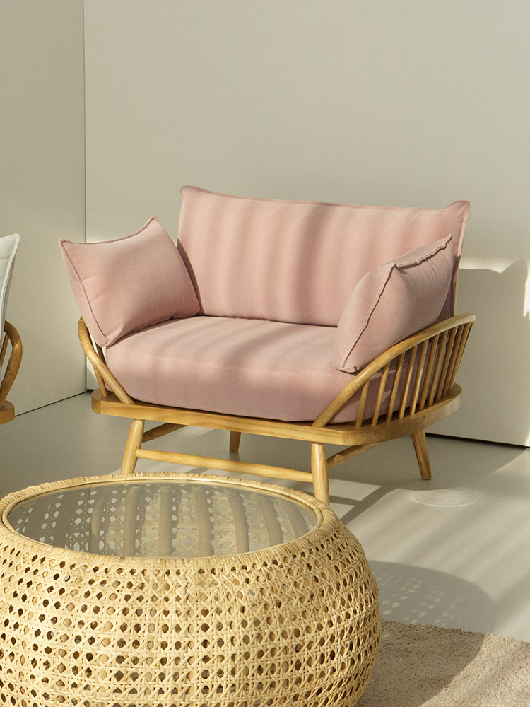 01 폴란드수입원단 1인용원목소파(국내제작)