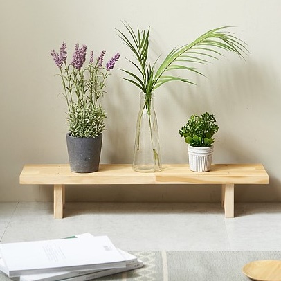 화분 테이블 벽 소파사이드 원목 우드 정리대 진열대 받침대 선반 소파 화병 보조 거실