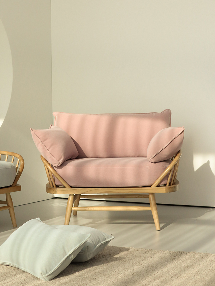 01 폴란드수입원단 1인용원목소파(국내제작)