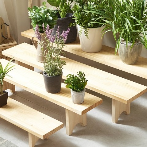화분 테이블 벽 소파사이드 원목 우드 정리대 진열대 받침대 선반 소파 화병 보조 거실