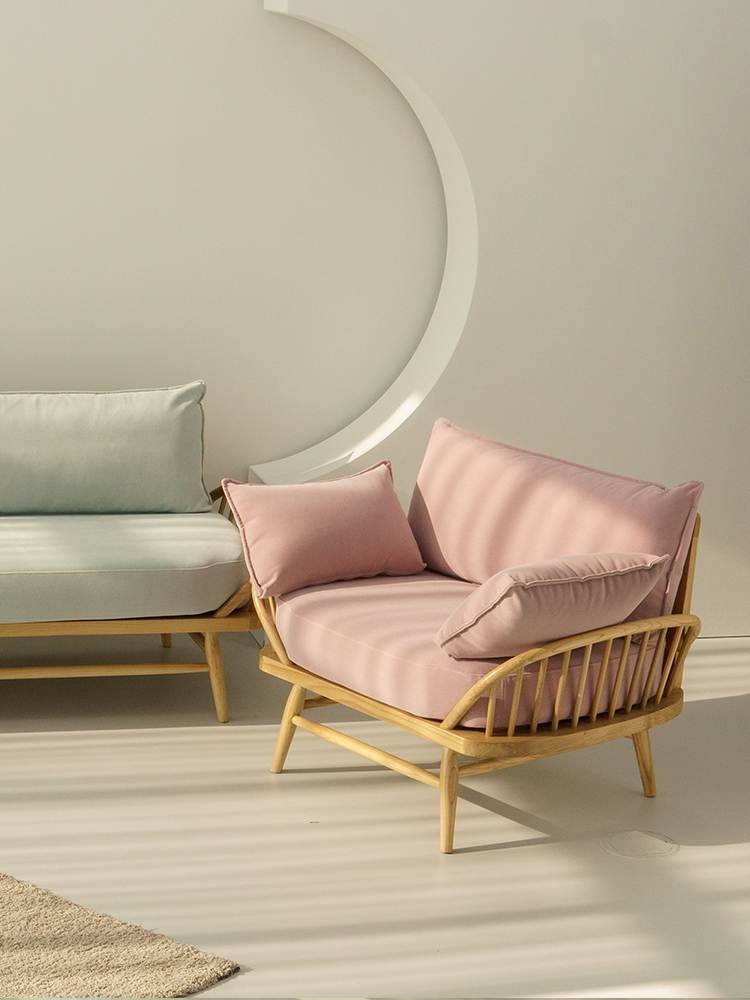 01 폴란드수입원단 1인용원목소파(국내제작)