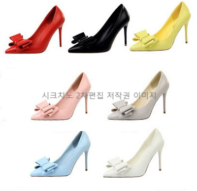 로비스 10cm 리본 파스텔 펌프스 하이힐 7color 상세 이미지 1