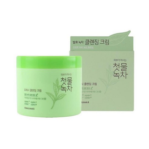 첫물녹차 프레시 클렌징 크림 300g 그린티 지친 피부 케어 발효 모공 탄력 - 상품 이미지