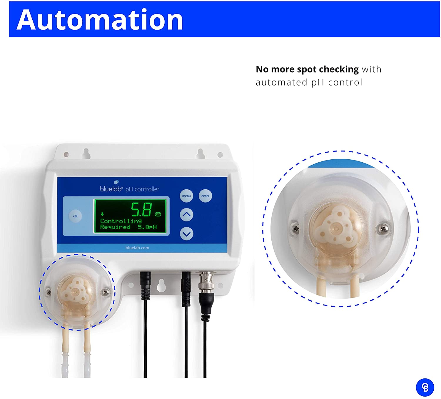 Bluelab Controller + Connect 정밀 펌프 및 센서 이미지