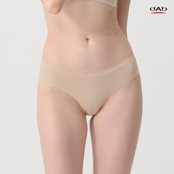 댑코리아 무봉제 노라인 베이직 심리스 팬티 2매입 내츄럴 베이지 - 메인 이미지