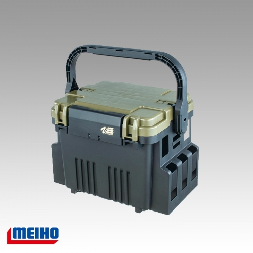 메이호 VS-7080N 카키블랙 태클박스 런건시스템 소품케이스 수납 공구함 의자대용 - 상세 이미지 2