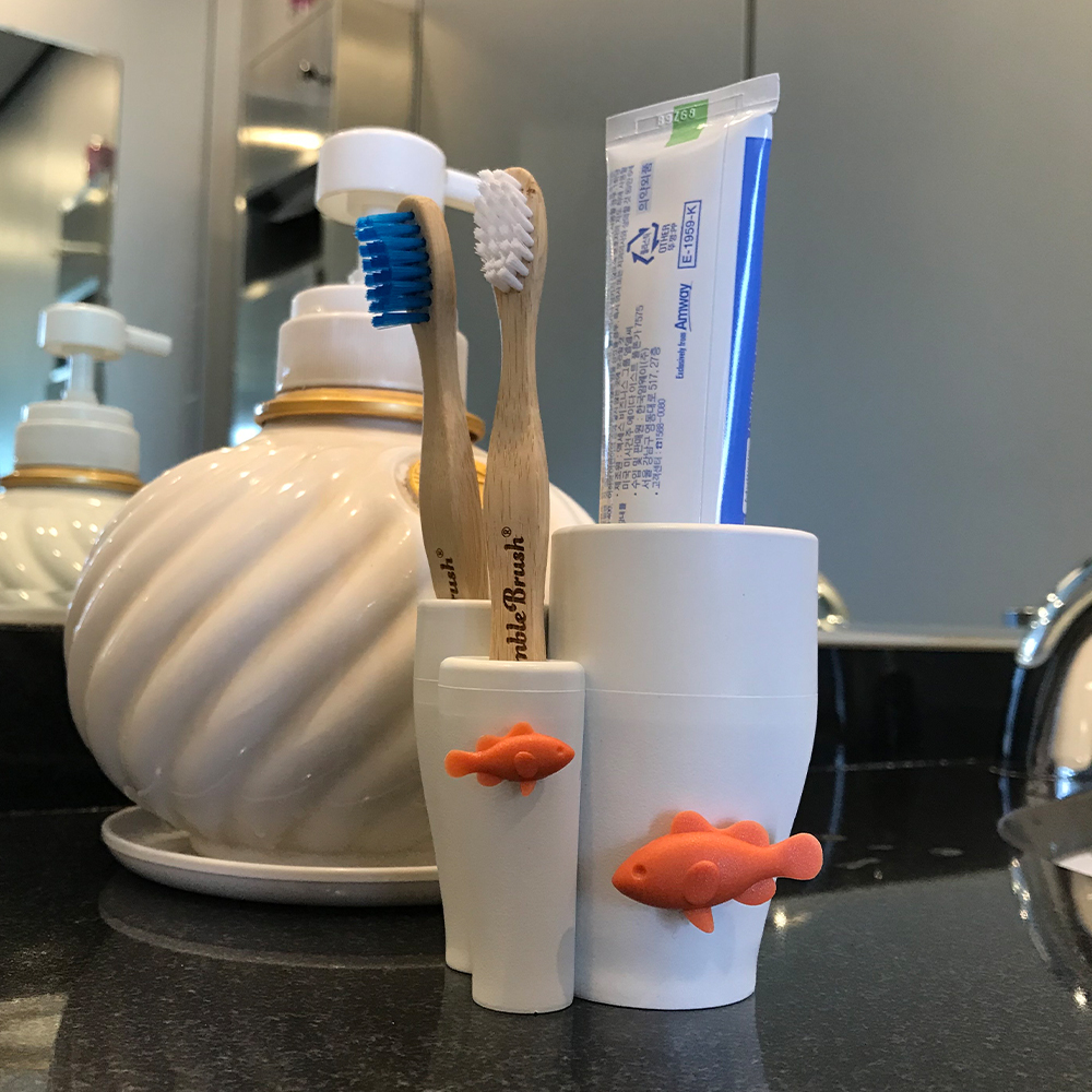 퀄리 코랄 칫솔꽂이