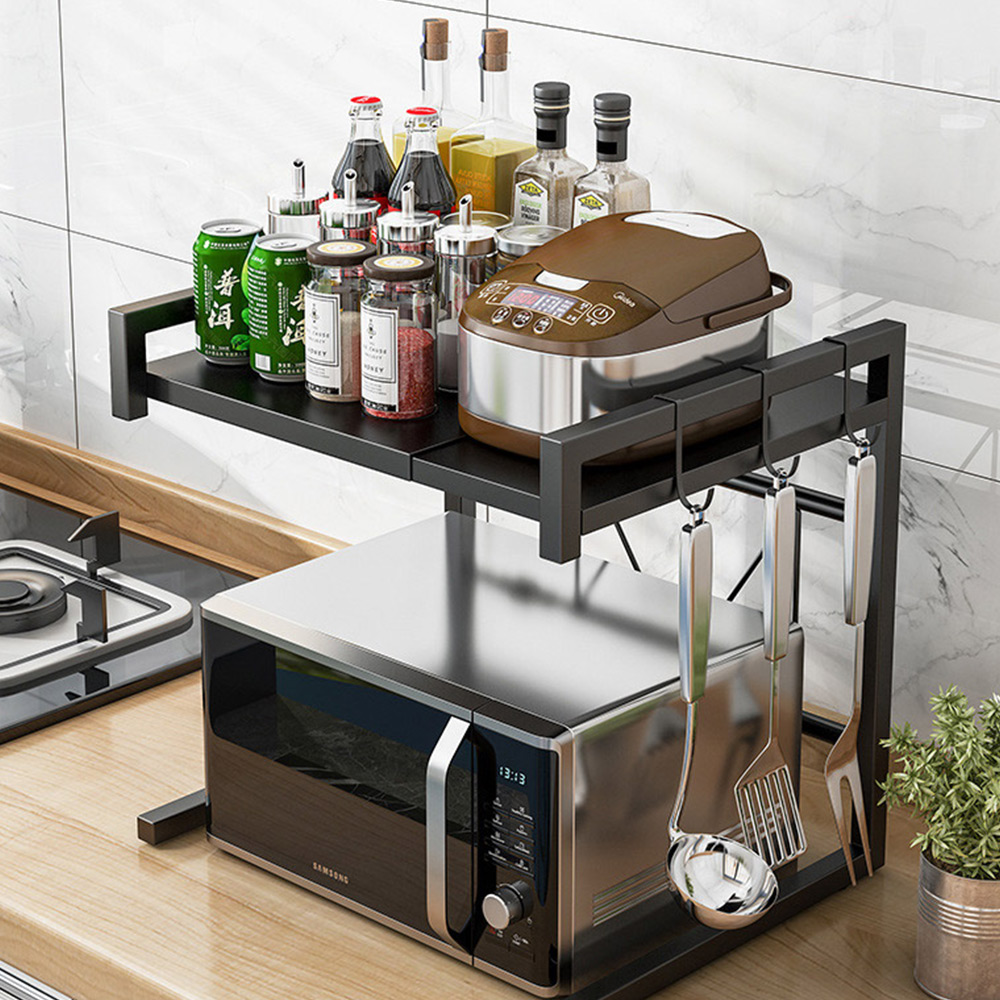 일상잡화 공간활용 2단 전자레인지 폭조절 수납 선반/렌지대