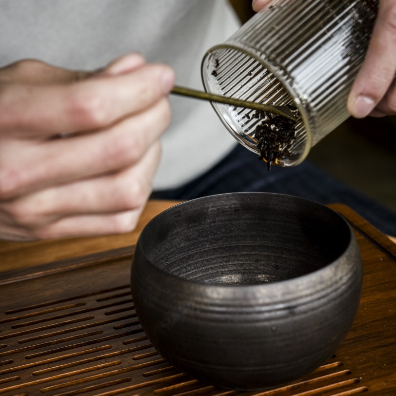 [퇴수기] 부부티 복고풍 도자기퇴수통, 차판 차트레이 다도세트