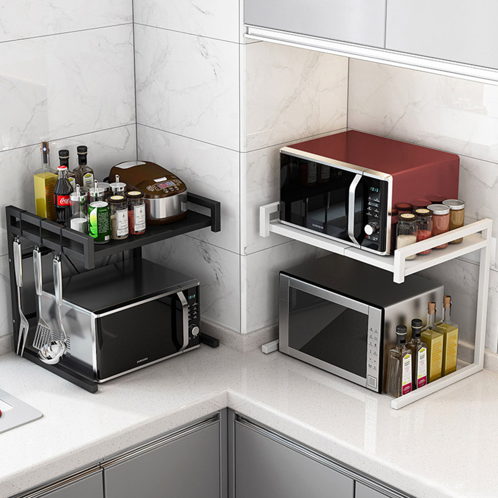일상잡화 공간활용 2단 전자레인지 폭조절 수납 선반/렌지대