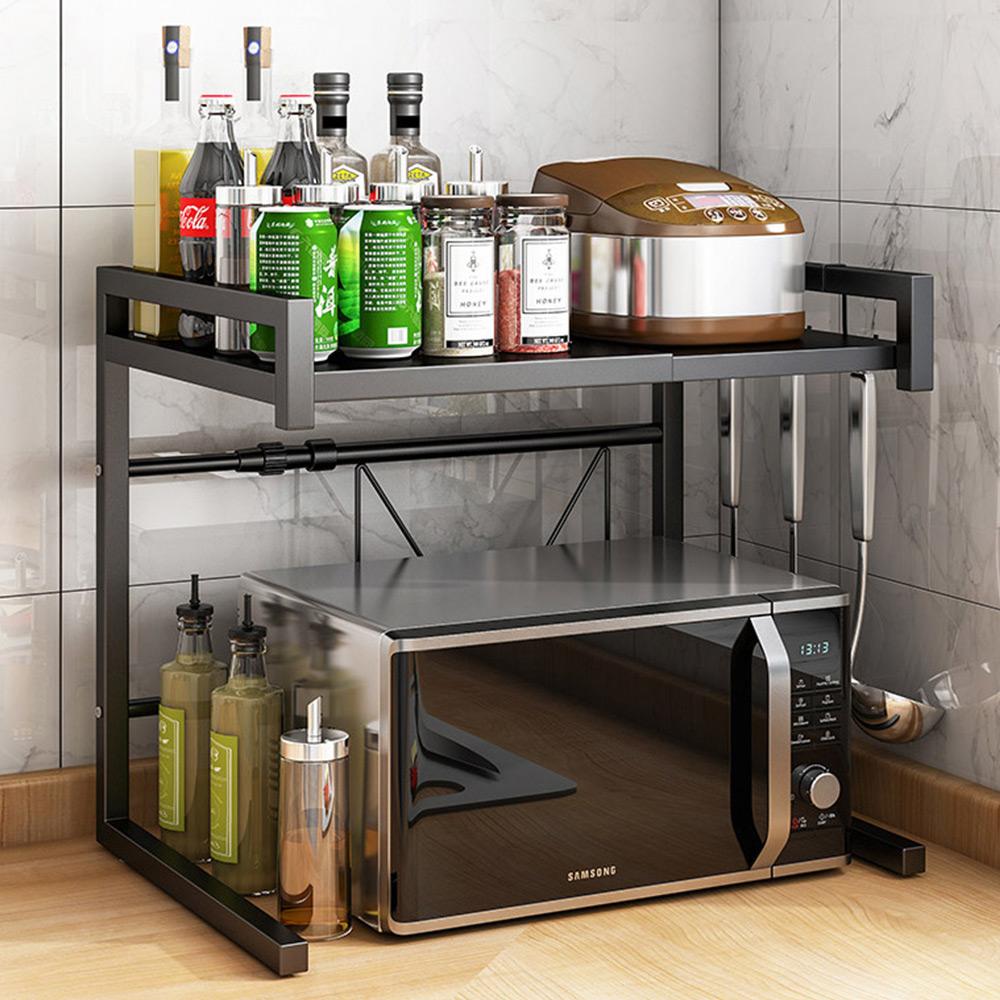 일상잡화 공간활용 2단 전자레인지 폭조절 수납 선반/렌지대