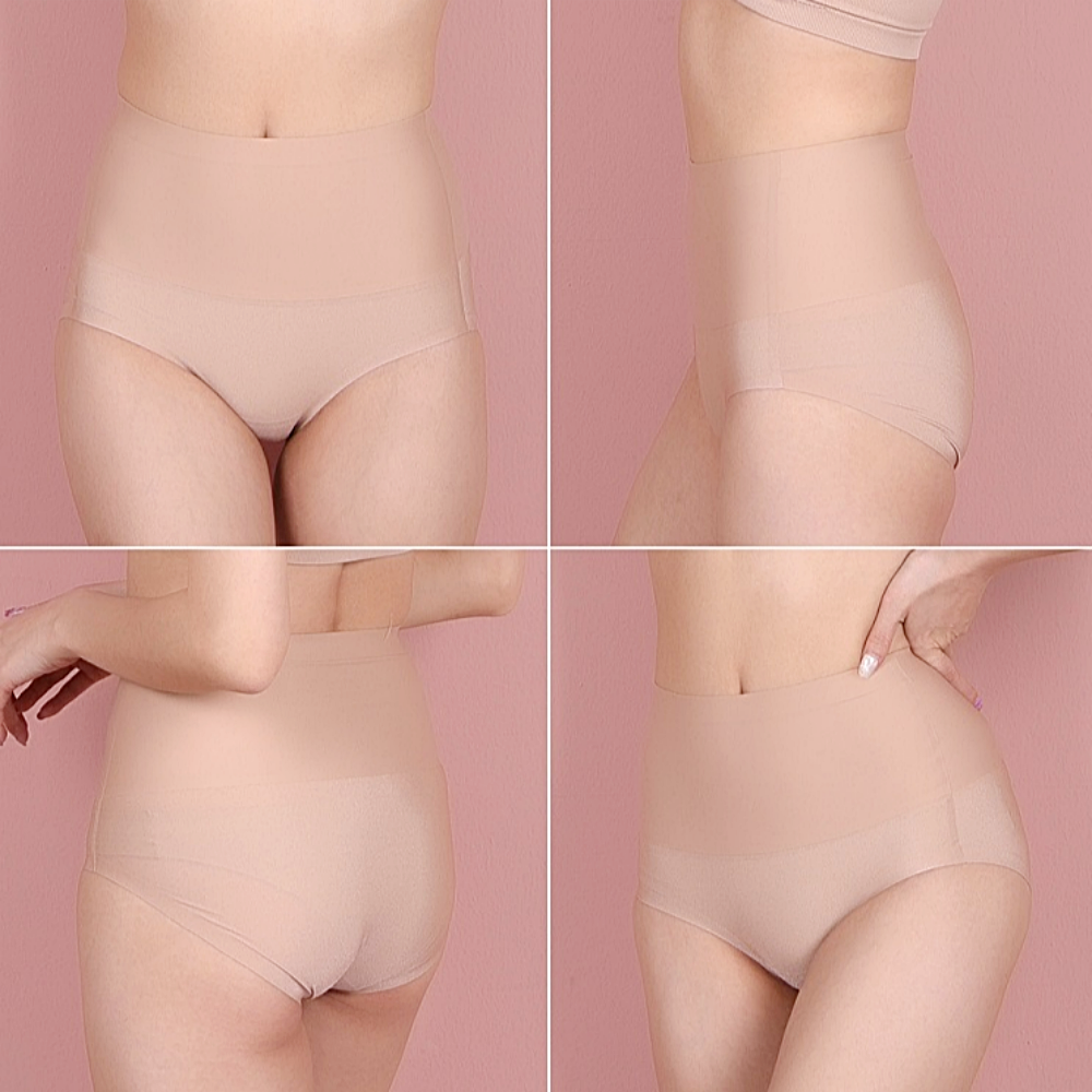 배팬티 국내생산 하이웨스트 심리스 배덮는팬티 뱃살커버 압박 레깅스속옷 복대 요가팬티 - 상품 이미지