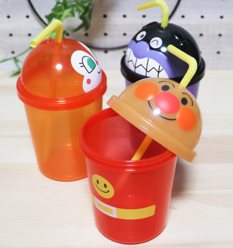호빵맨 다이컷 빨대컵 300ml (호빵맨, 세균맨, 짤랑이) - 하카타몰