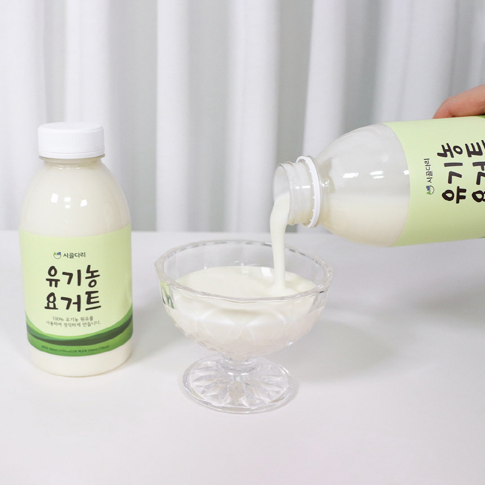 유기농 요거트 수제 플레인 딸기요거트 500ml 6개 이미지 6