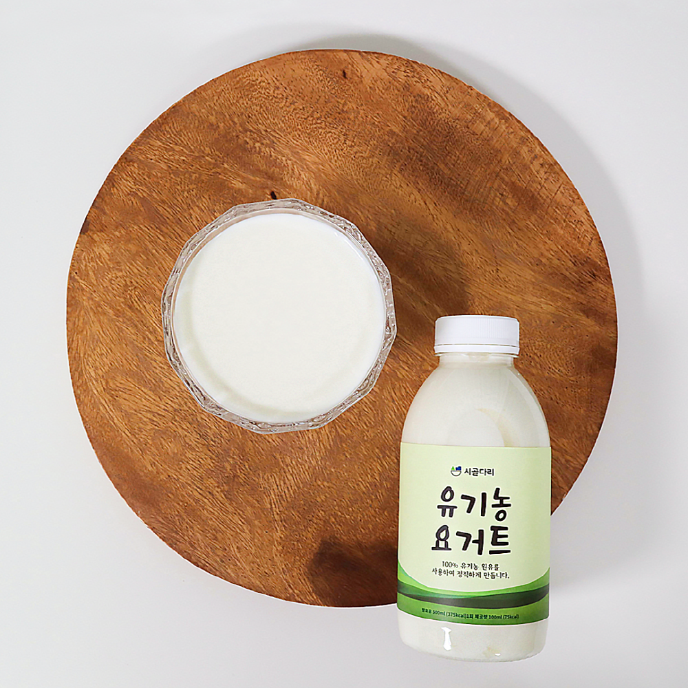 유기농 요거트 수제 플레인 딸기요거트 500ml 6개 - 상세 이미지 2