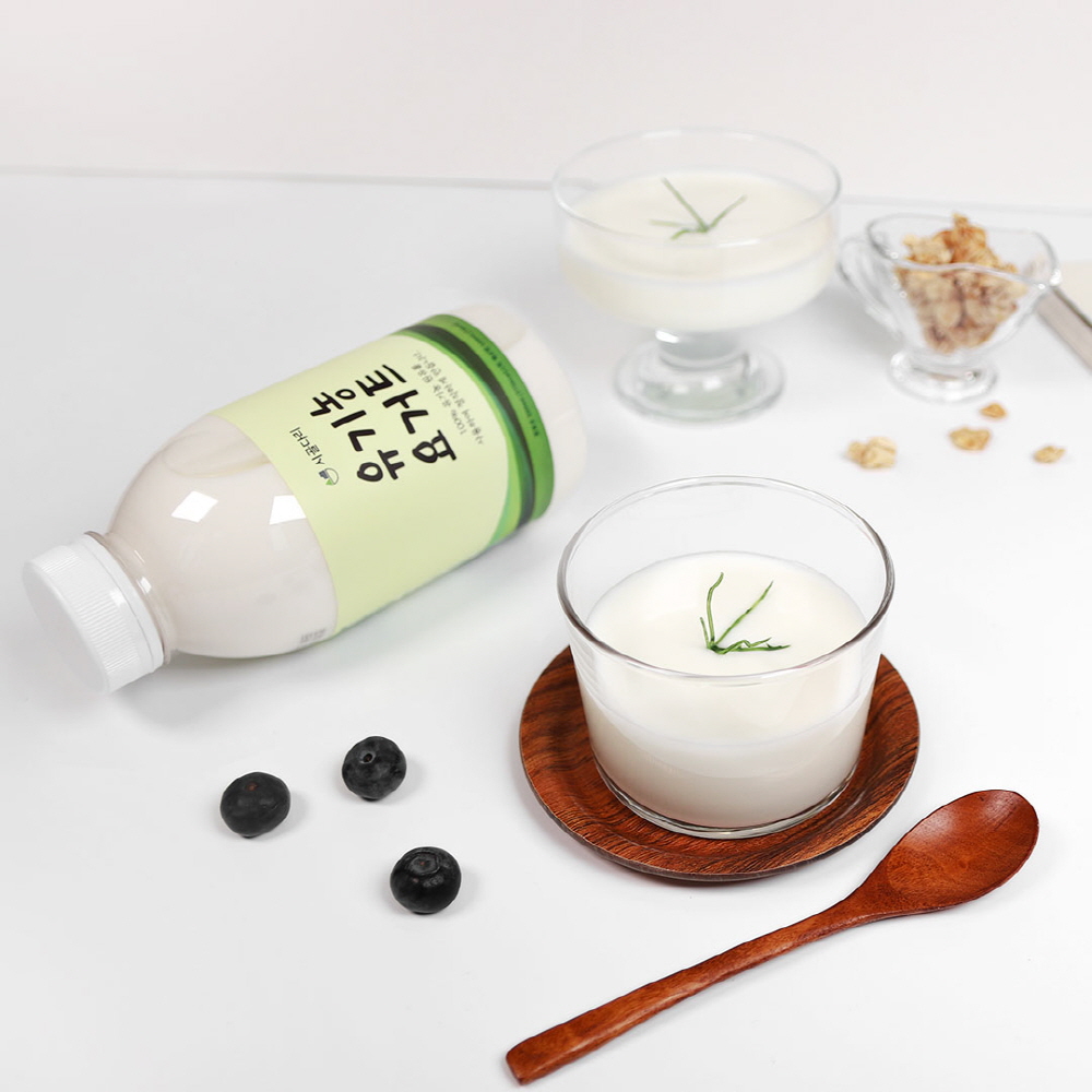 유기농 요거트 수제 플레인 딸기요거트 500ml 6개 - 상세 이미지 4