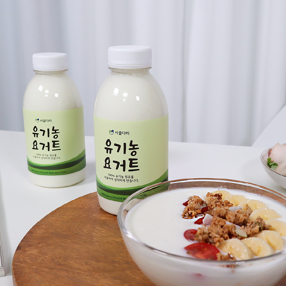 유기농 요거트 수제 플레인 딸기요거트 500ml 6개 이미지 7
