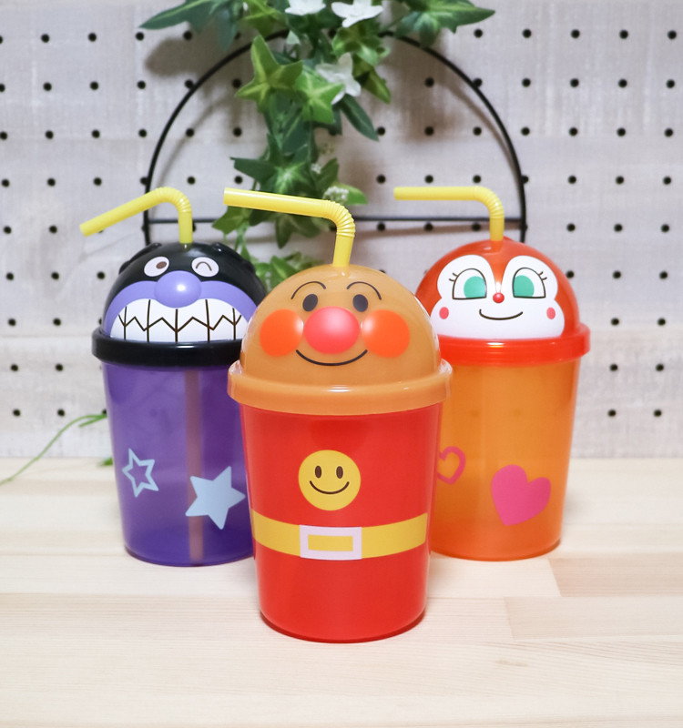 호빵맨 다이컷 빨대컵 300ml (호빵맨, 세균맨, 짤랑이) - 하카타몰