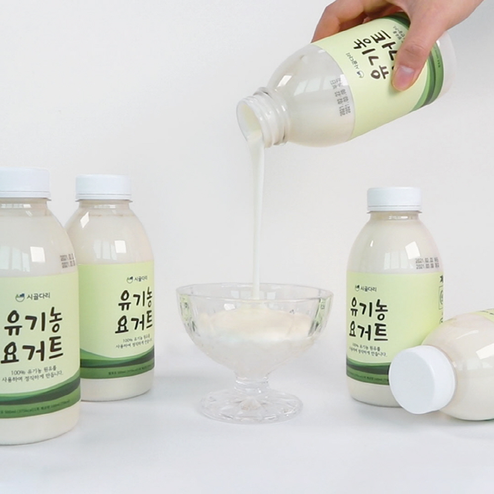 유기농 요거트 수제 플레인 딸기요거트 500ml 6개 - 상세 이미지 3