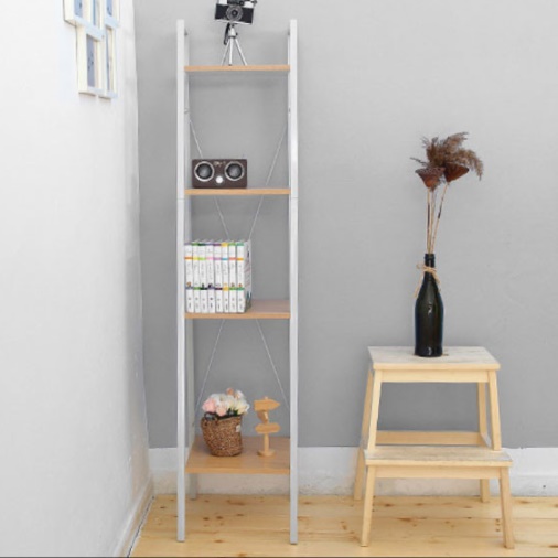 4단 화분 테이블 철제 얇은 거실 선반 정리대 진열대 받침대 화병 보조 스틸 벽 사이드