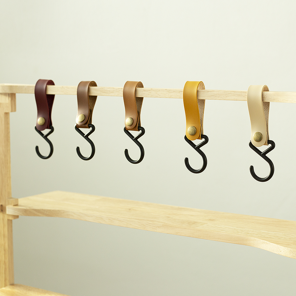 캠핑 인디언행어 가죽 후크 고리 컬러 스트랩 감성 백패킹 취사 주방