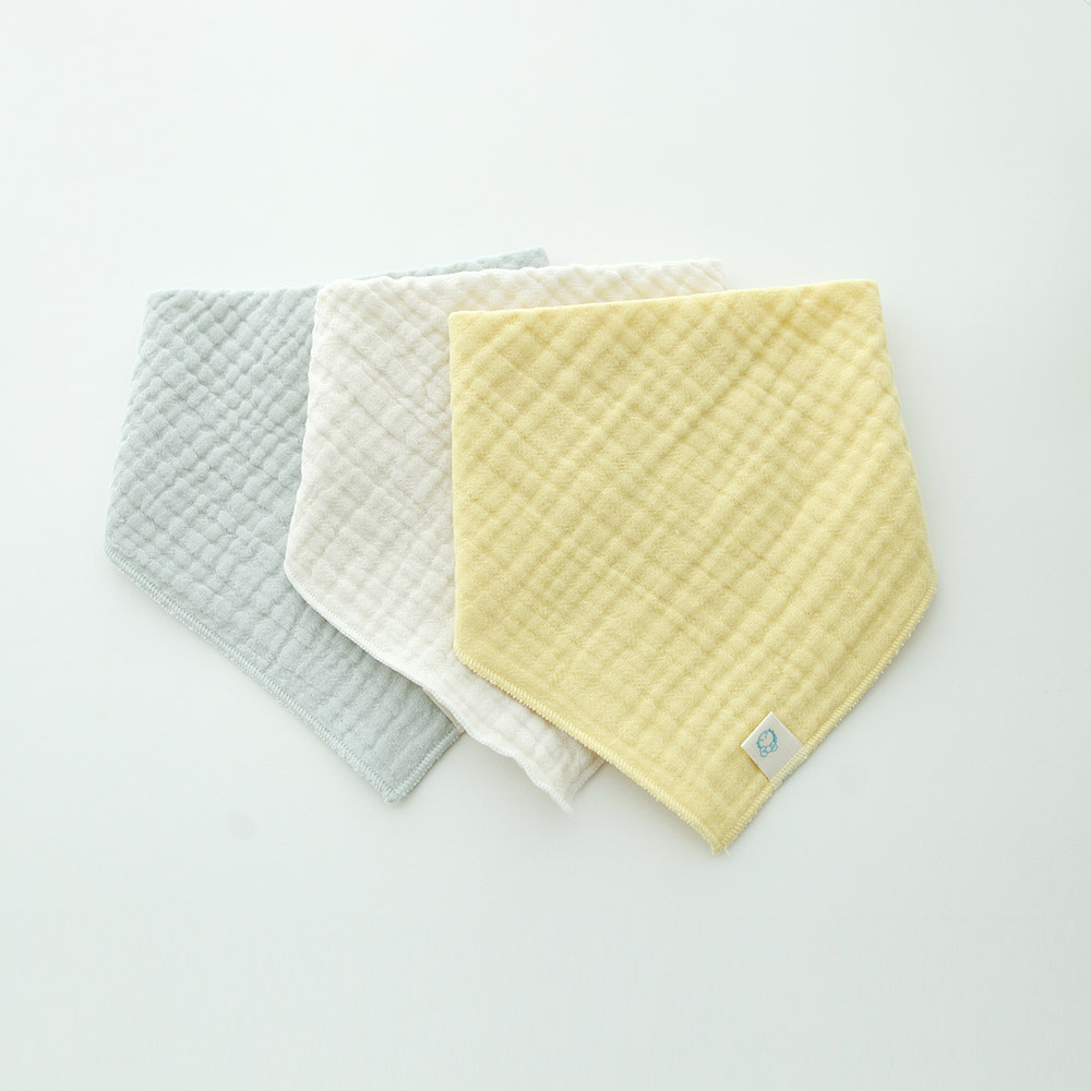 삼중 거즈스카프빕 파스텔 3종세트 사계절 아기 목수건 데일리빕
