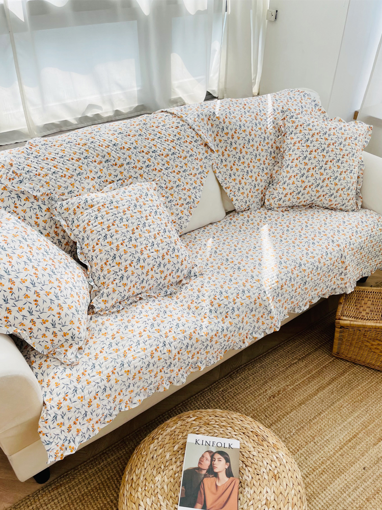 쇼니홈리빙 플라워 쇼파패드 소파 매트 덮개 방석 토퍼 2인용