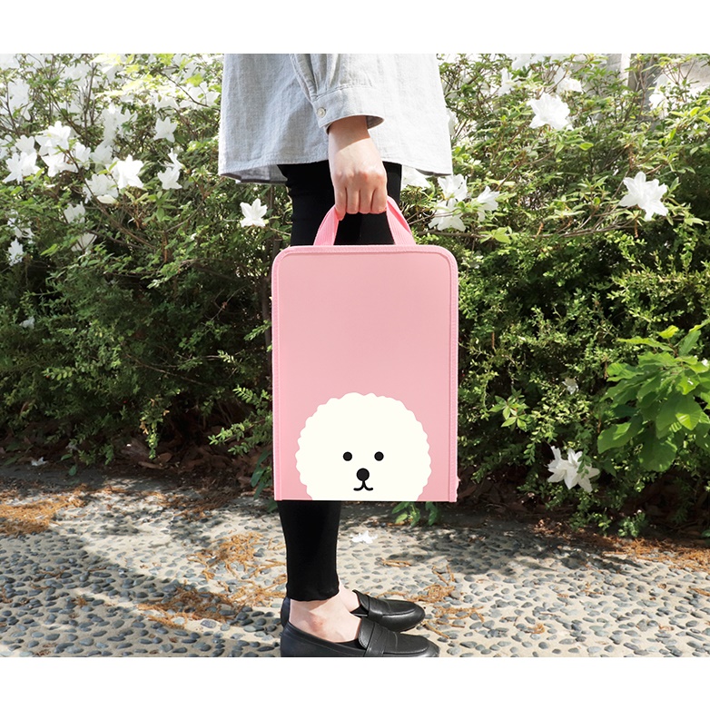 리딩펫 지퍼 파일 백 레버 화일 A4 서류 잡지 과제물 파일가방 서류바인더 손잡이 - 상세 이미지 4