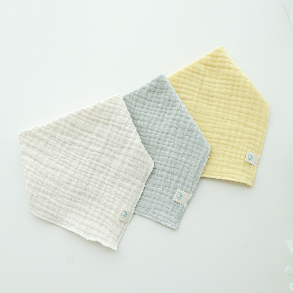 삼중 거즈스카프빕 파스텔 3종세트 사계절 아기 목수건 데일리빕