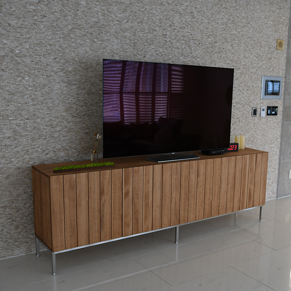 세덱 사이드보드 높은 거실장 티비 tv 다이 티비장 선반 장식장 서랍장 템바보드 안방 원목