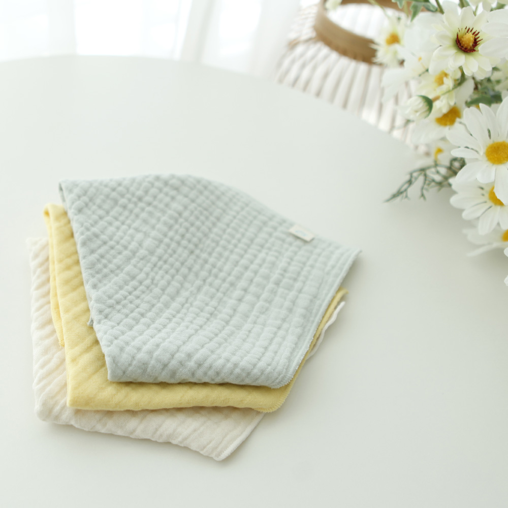 삼중 거즈스카프빕 파스텔 3종세트 사계절 아기 목수건 데일리빕