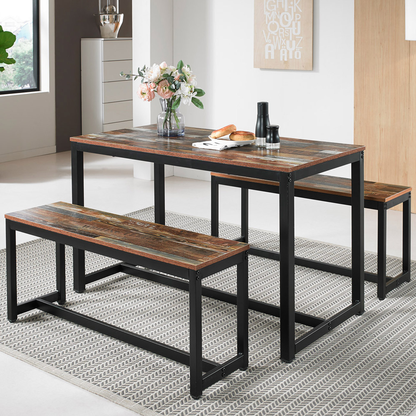 다용도 식탁세트(테이블1+의자1)