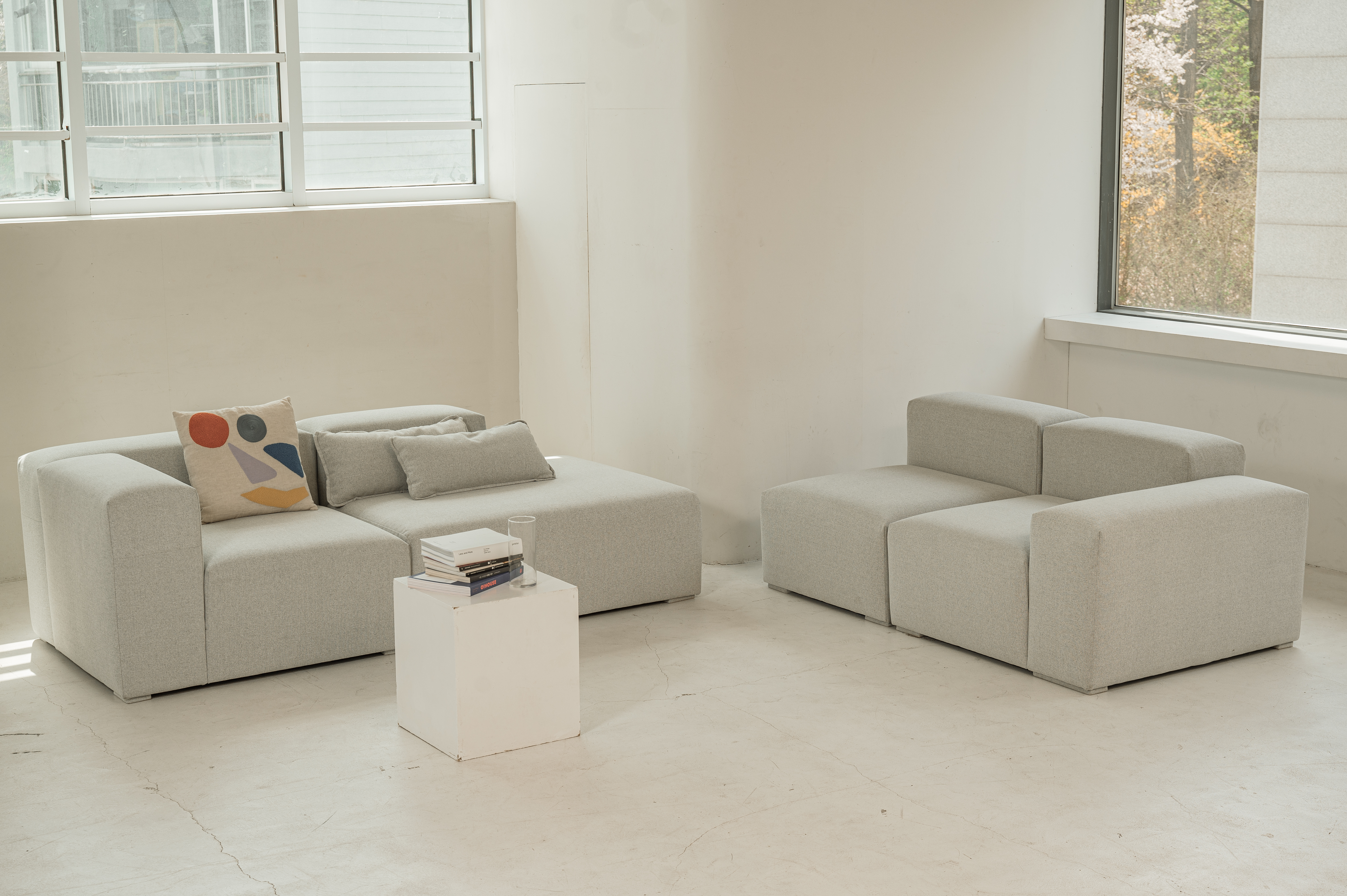 PH.7  메모리폼 이지클린아쿠아텍스패브릭 모듈 소파 (생활방수) 4인용쇼파