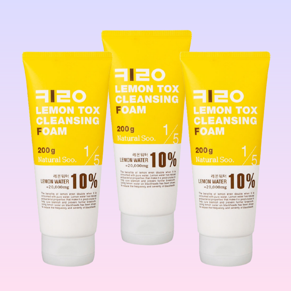 내추럴수 키로 레몬 톡스 저자극 클렌징 폼 200g x 3개 클렌저 클린징 폼크린싱 - 상품 이미지