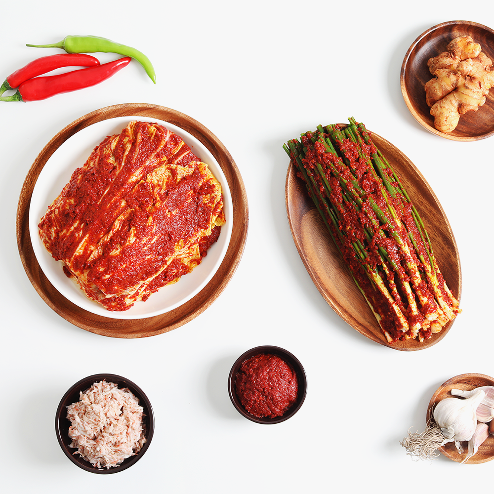 나홀로족세트상품 대전 선화동실비김치 800g+실비파김치 500g